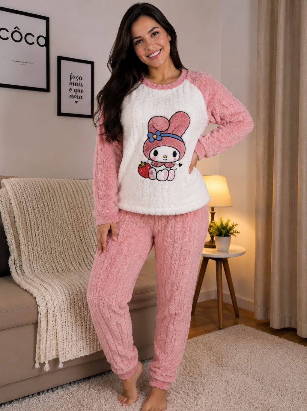 CONJUNTO PELUCIA ROSA REF J059