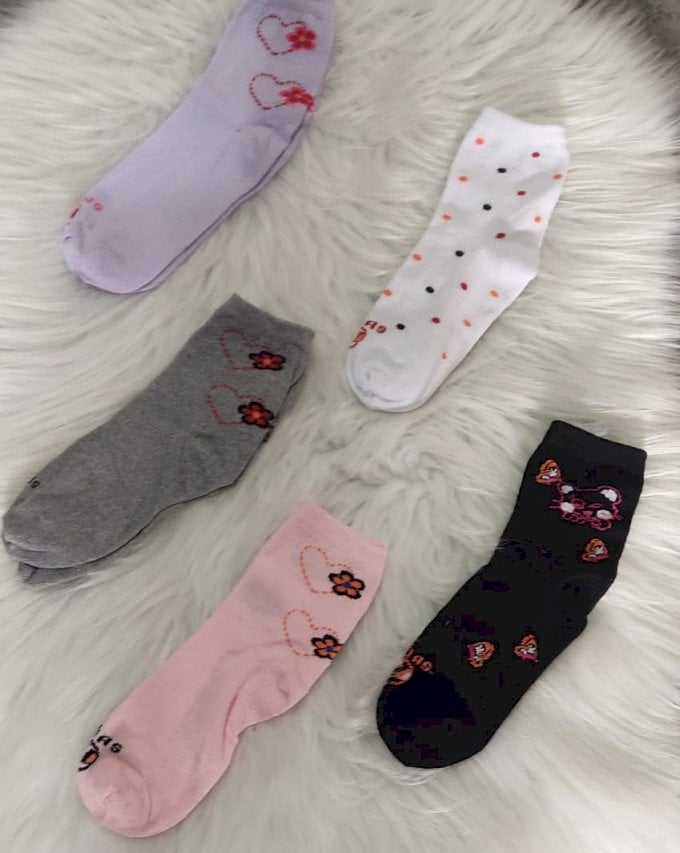 Pacote C/ 12 pares de  Meia Cano Longo Feminino