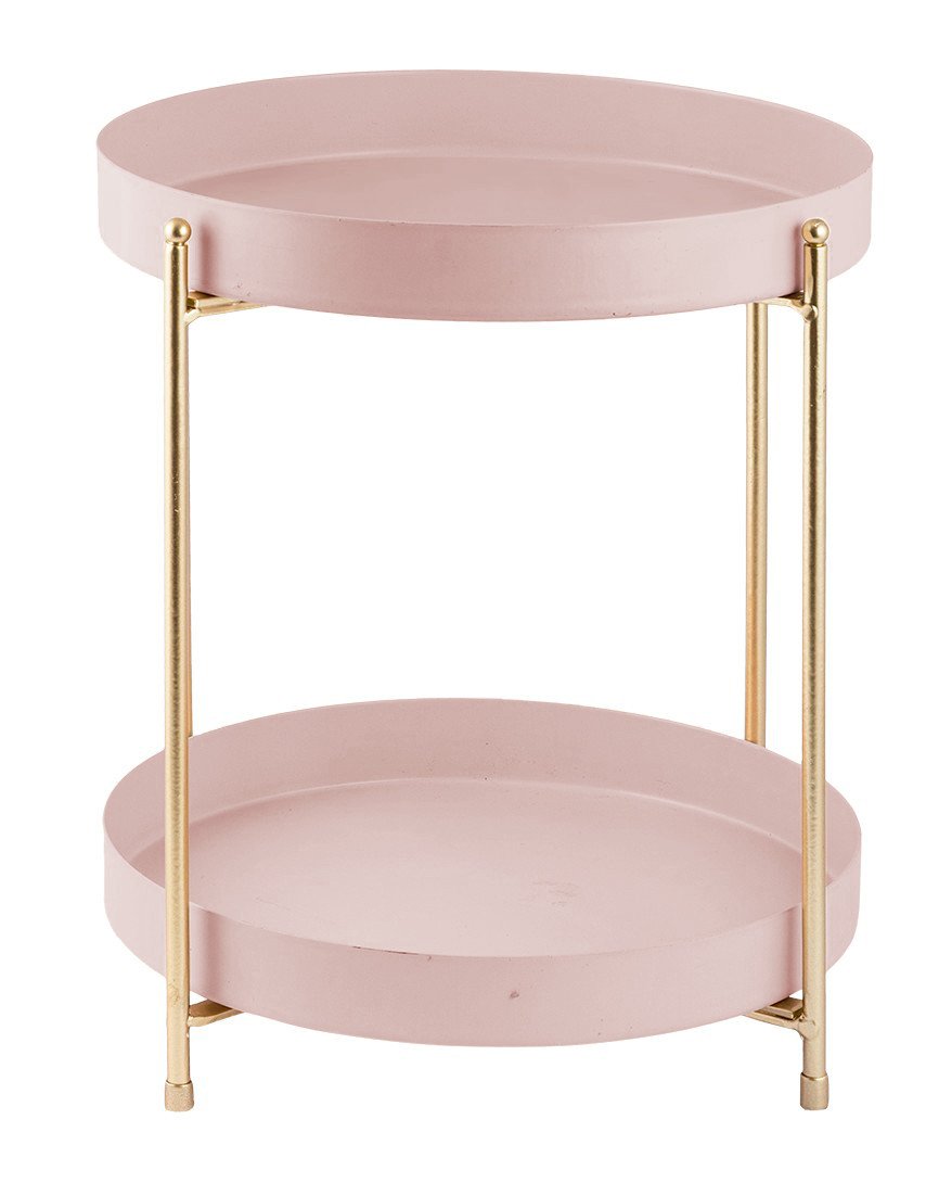 Porta Doce 2 Andares Redondo Liso rosa Ref: 42074