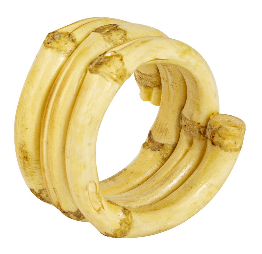 KIT ANEL DE GUARDANAPO BAMBU REDONDO C/ 4 UND