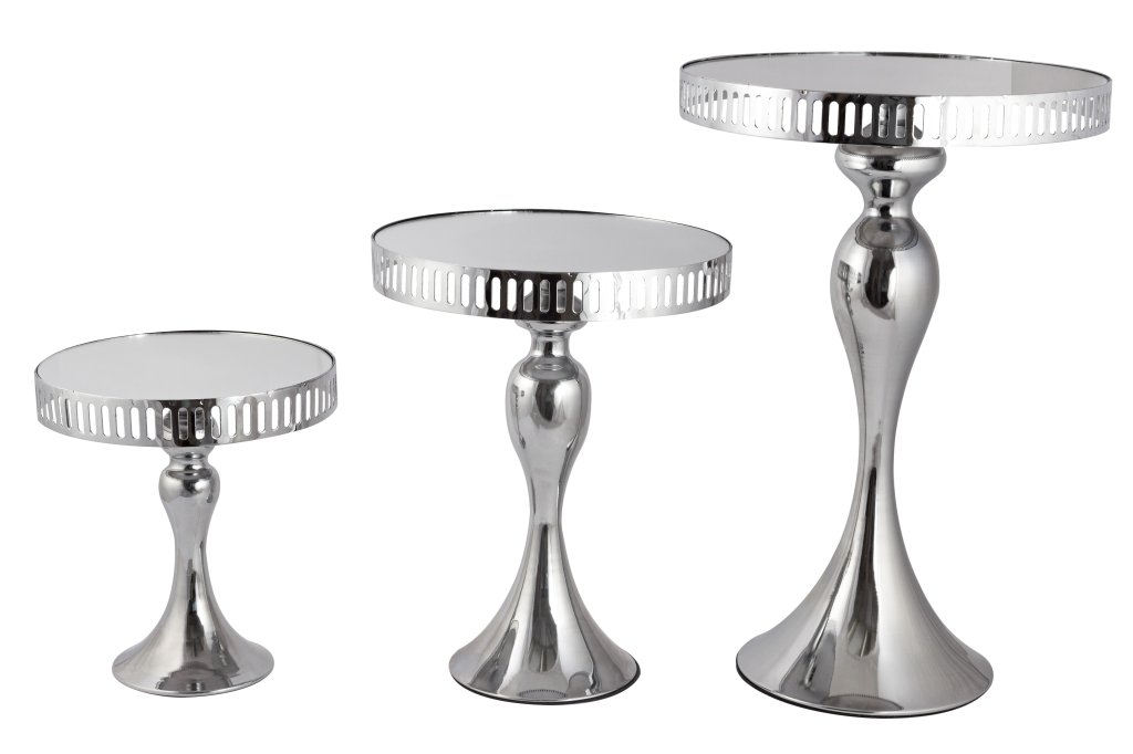 Trio Porta Doce Alto Espelhado Ref:29205