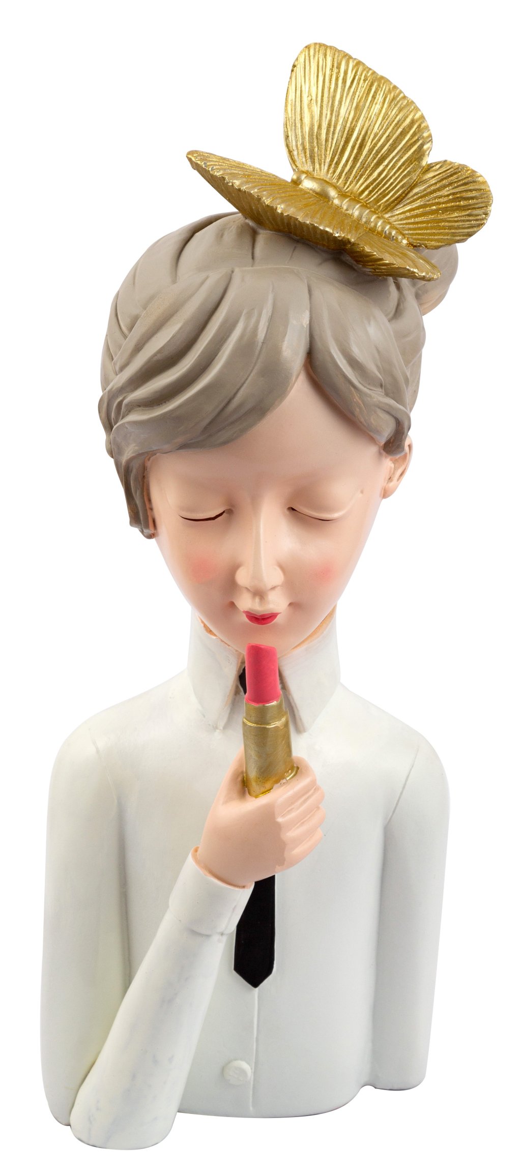 Boneca de Resina Batom Lilly Branco Ref: 30628b