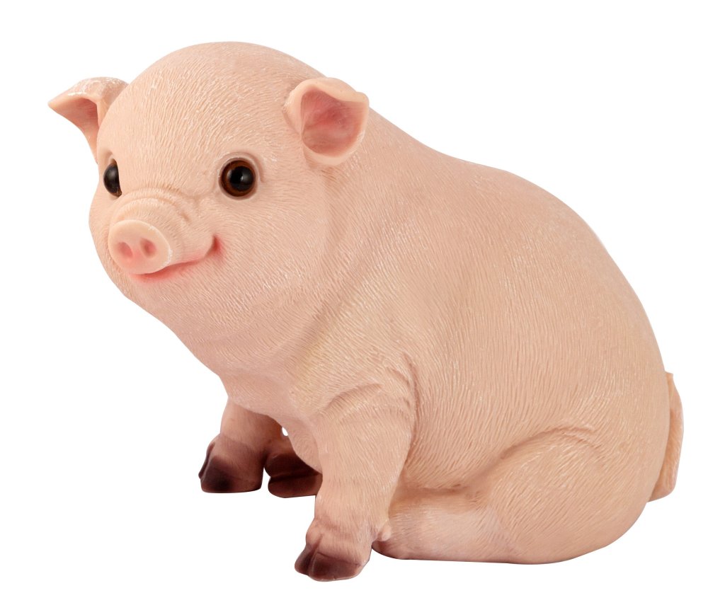 Porquinho Sentado de Resina Ref: 30640