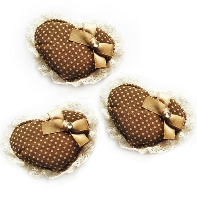 APLIQUE CORACAO C/ RENDA PCT C/100 REF:1159*