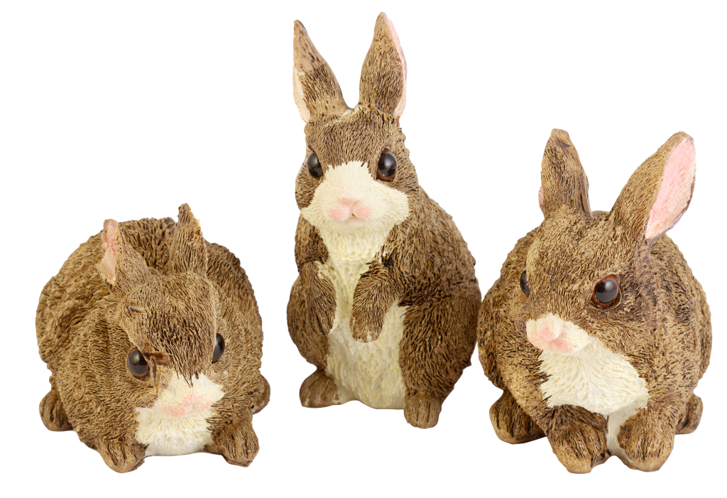 TRIO COELHOS DE RESINA 70117
