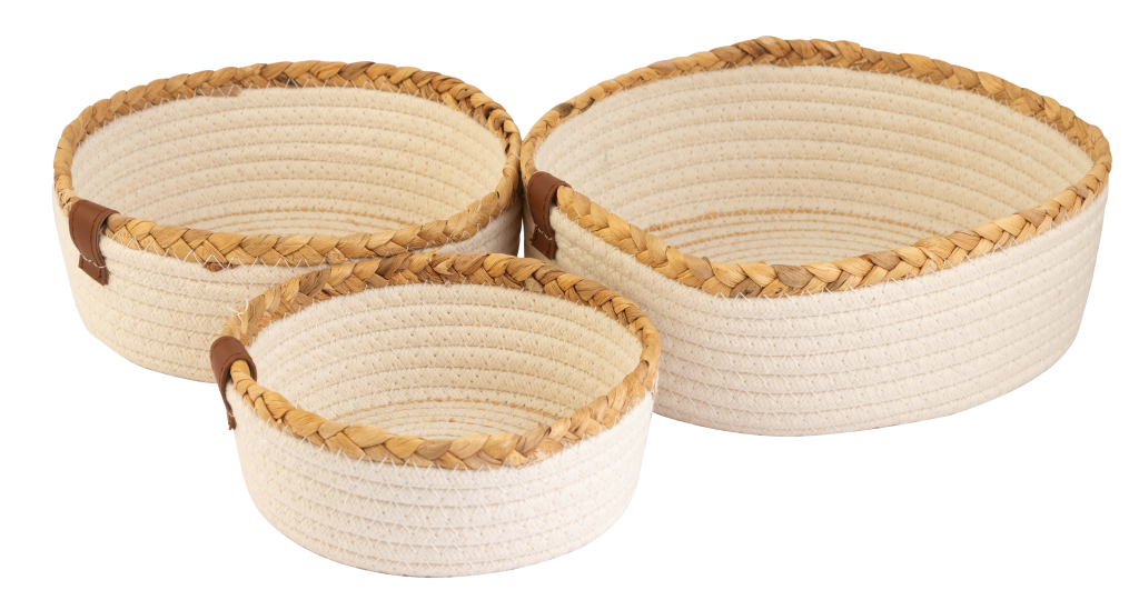 TRIO DE BACIAS SEAGRASS BRANCO REF: 30668