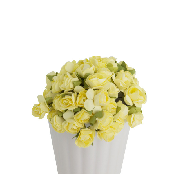 Flor De Papel Mini Rosa Pct C/144 Ref:1043*