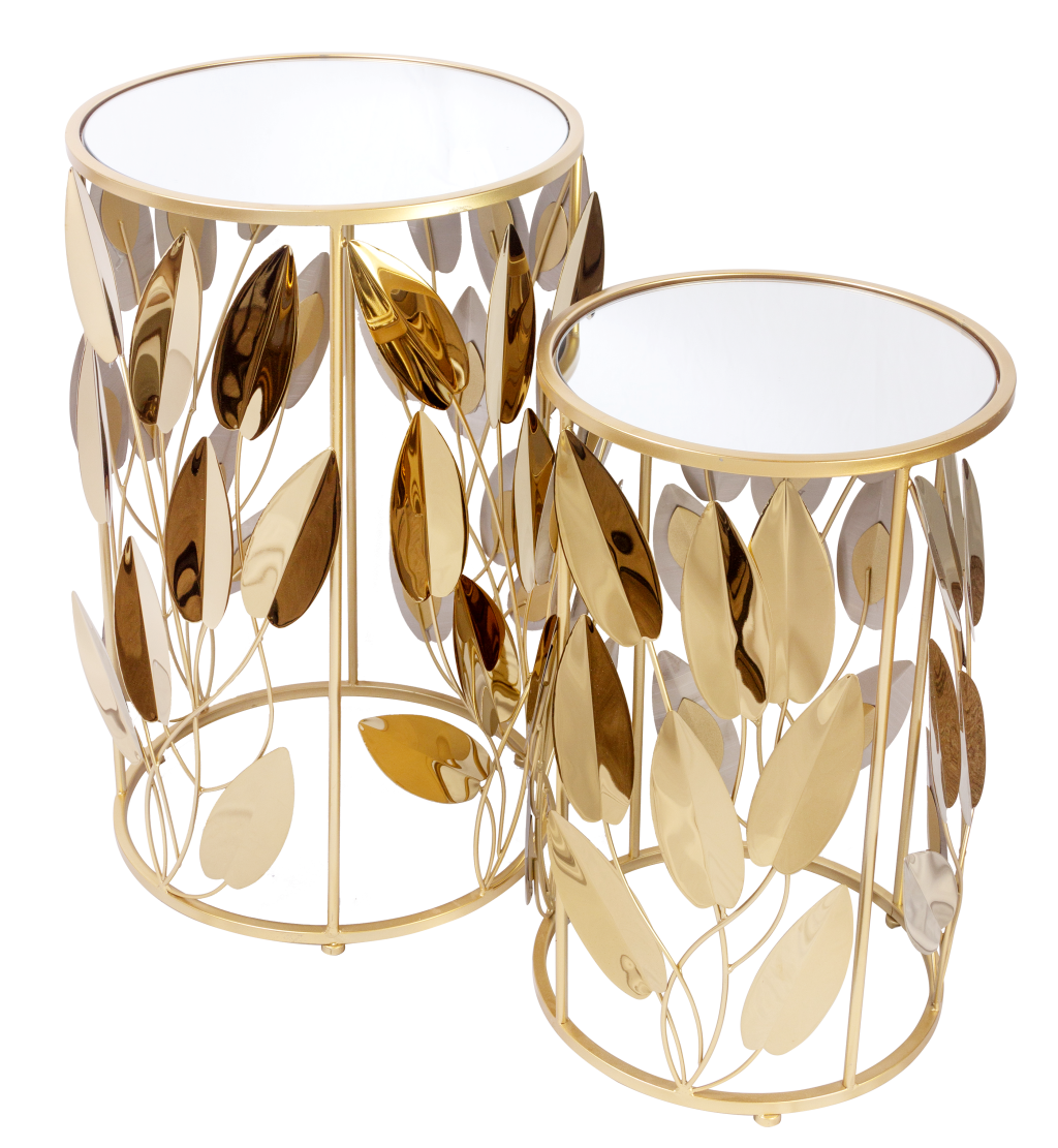 DUPLA DE MESAS REDONDAS BOTANICAL  REF: 70895