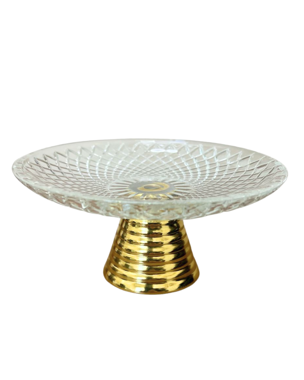 PRATO ALTO VIDRO LAPIDADO REF: 70827