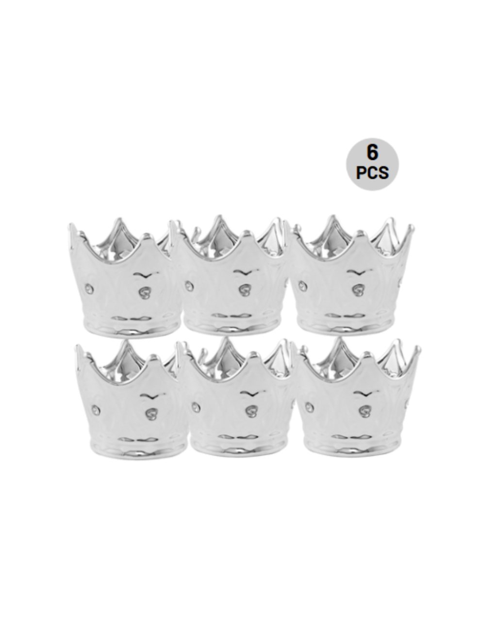 6 Potes cerâmica coroa ref: 4561