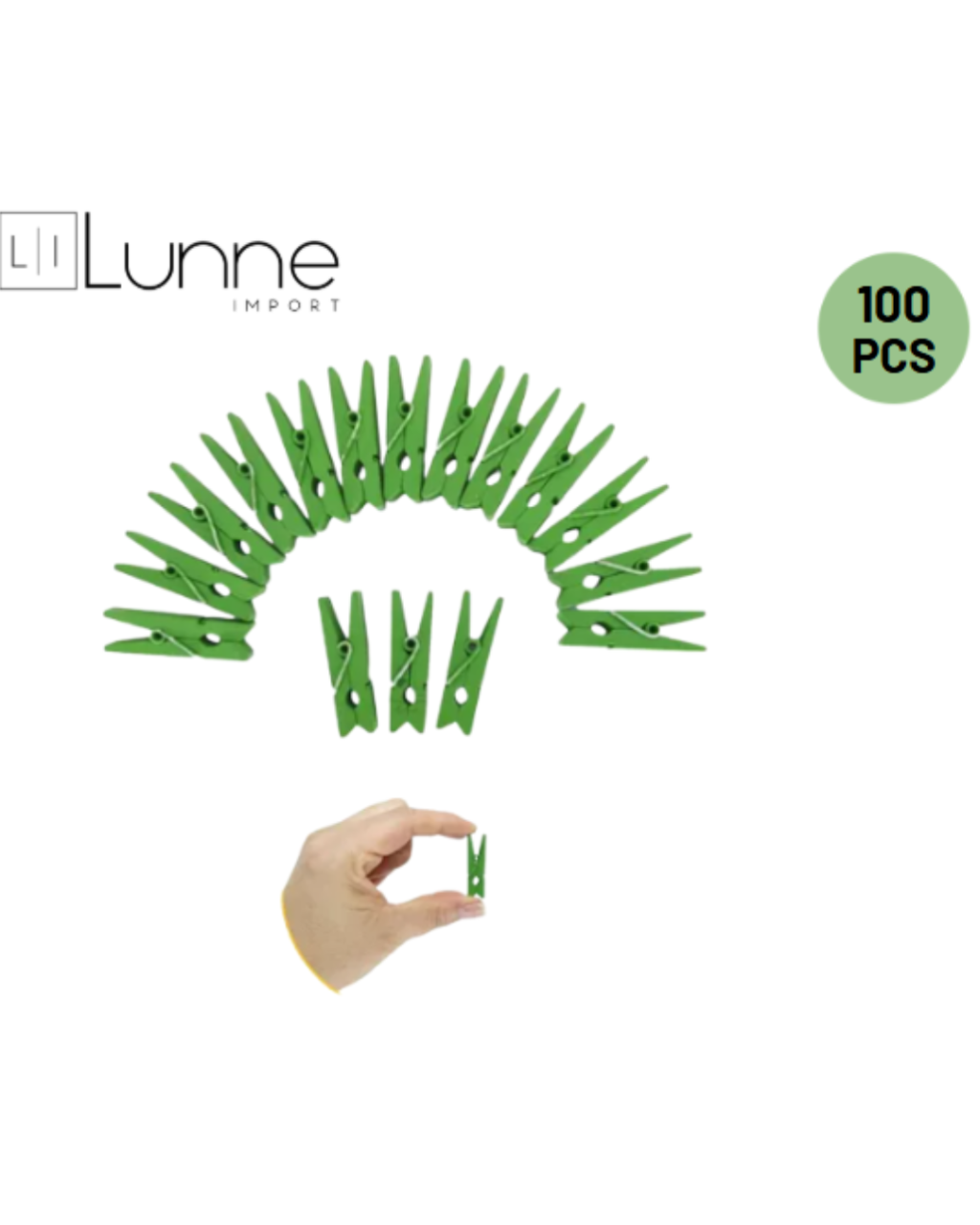 Pregador De Madeira 2.5Cm Pct C/100 Ref:1541*