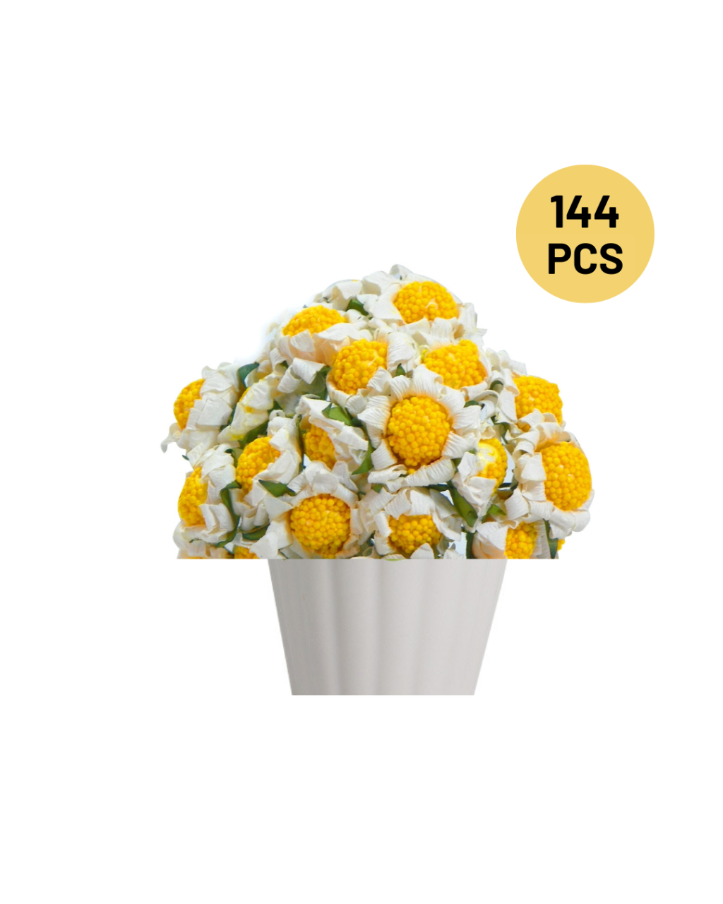 FLOR DE PAPEL MARGARIDAS PCT C/144 REF:1044*