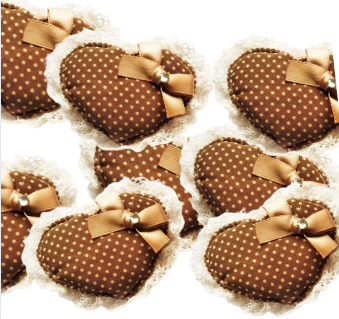 APLIQUE CORACAO C/ RENDA PCT C/100 REF:1159*