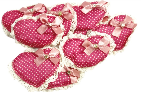 APLIQUE CORACAO C/ RENDA PCT C/100 REF:1159*