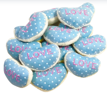 APLIQUE CORAÇÃO AZUL PCT C/200 REF:1684*