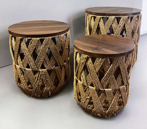TRIO DE MESAS RUSTICAS REF: 30765