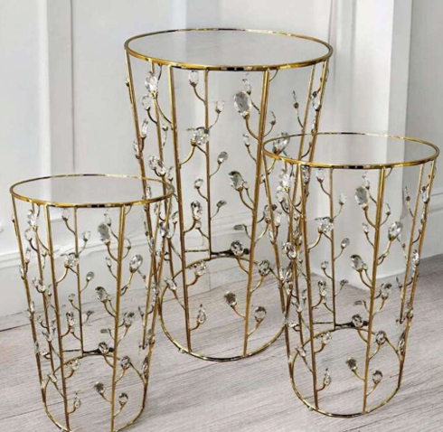  TRIO DE MESAS PEDRARIA  ELIZABETH REF: 70943