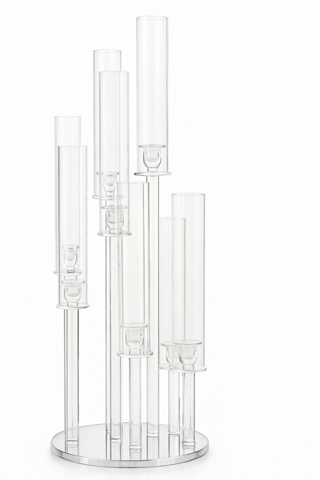 CASTIÇAL DE VIDRO CRYSTAL  8 CÚPULAS REF: 71135