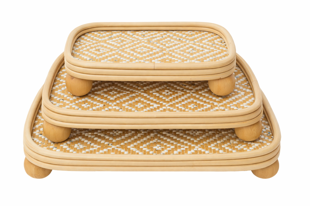 TRIO DE BANDEJAS QD. ETNICA  REF: 71042