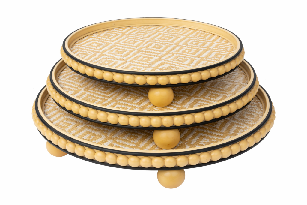 TRIO DE BANDEJAS RED. ETNICA  REF: 71041