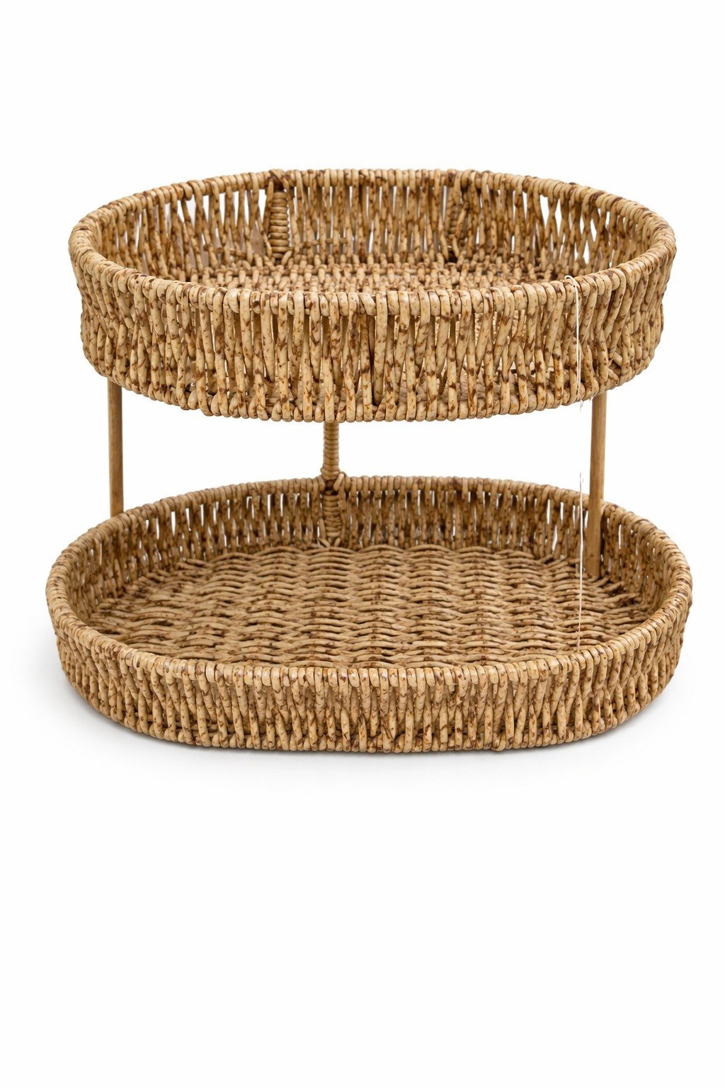 SUPORTE DUPLO OVAL RATTAN INSPIRED REF: 71127