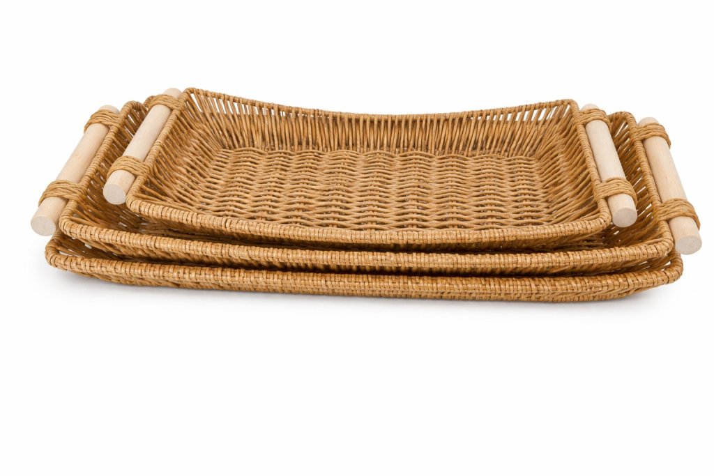 TRIO BANDEJAS RET. RATTAN INSPIRED REF: 71128
