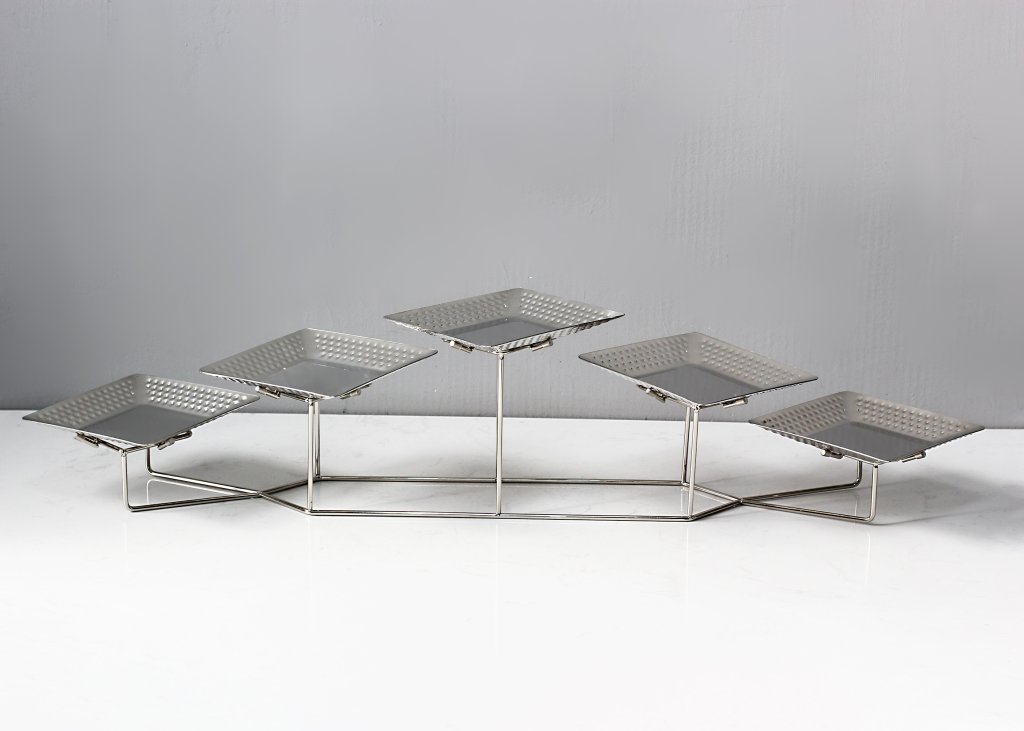 SUPORTE MARTELADO PARA ALIMENTOS INOX G REF: L25061