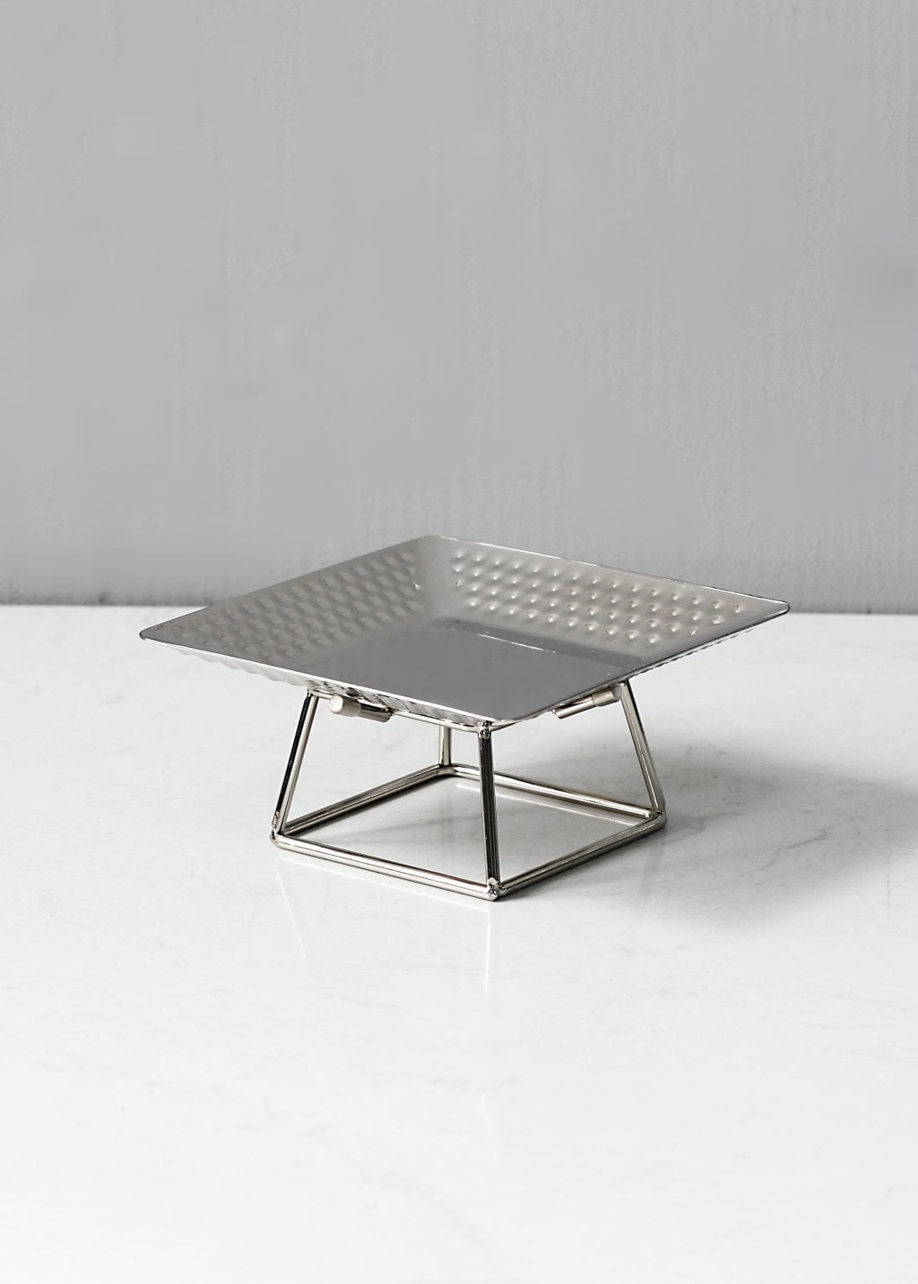 SUPORTE COM BASE MARTELADO INOX P REF: L25059