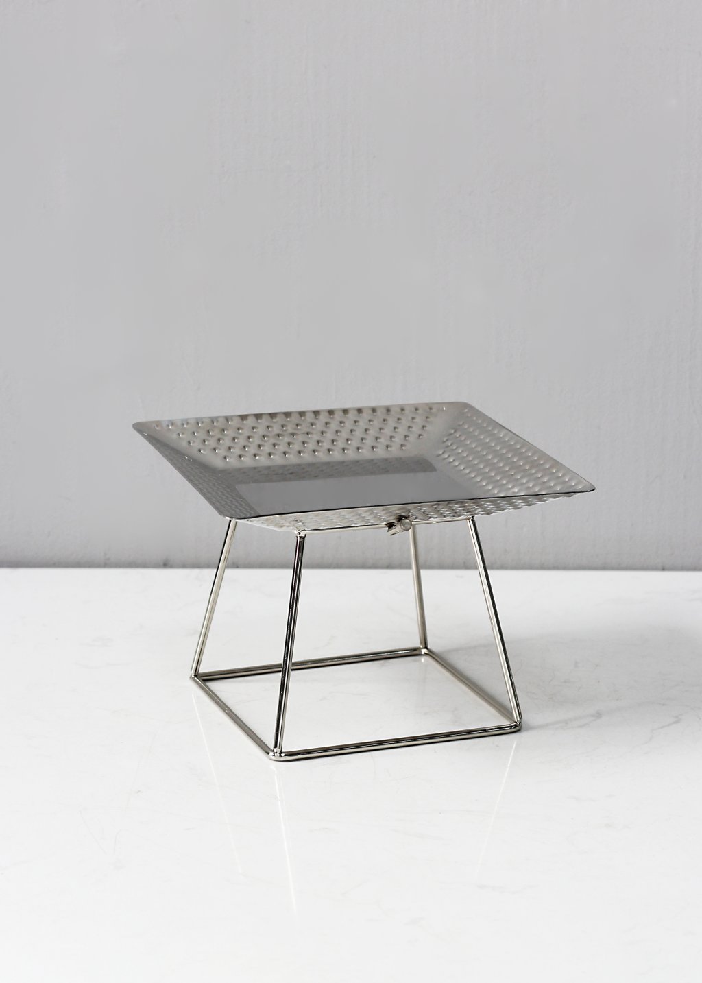 SUPORTE COM BASE MARTELADO INOX G REF: L25058