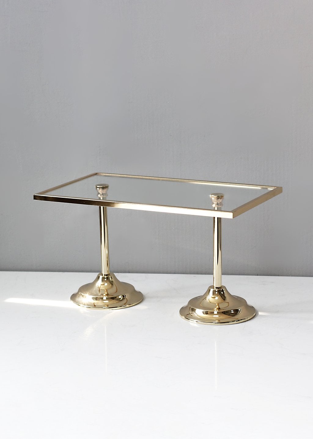 SUPORTE RETANGULAR BASE VIDRO DUPLO MEDIO REF: L25002