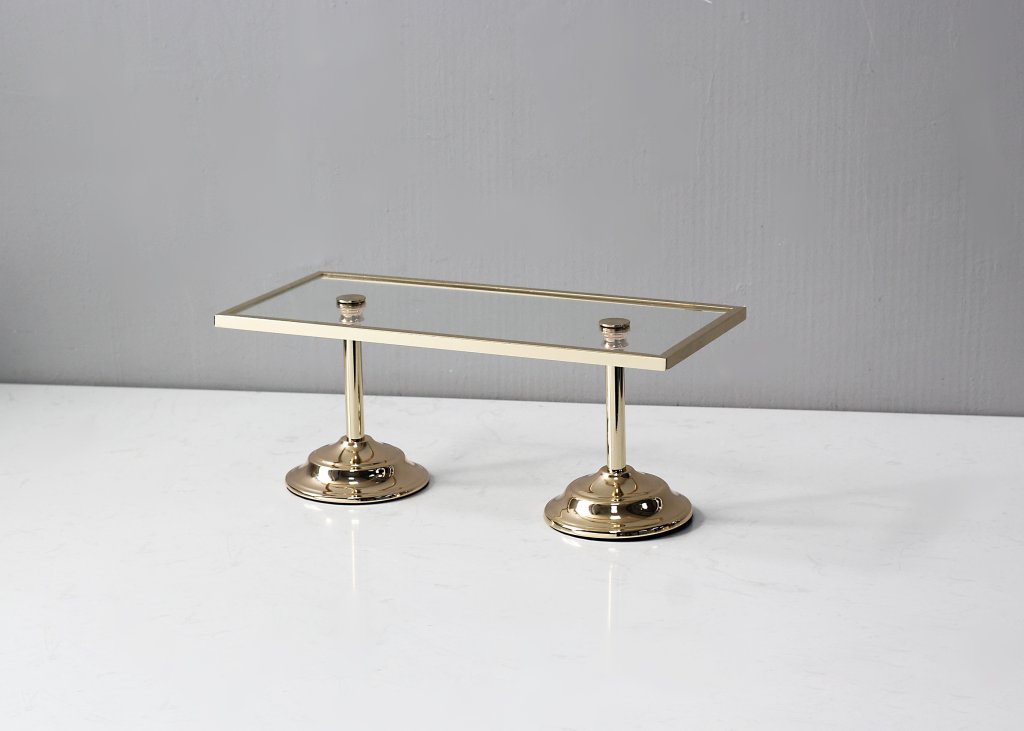 SUPORTE RETANGULAR BASE VIDRO DUPLO BAIXO REF: L25003