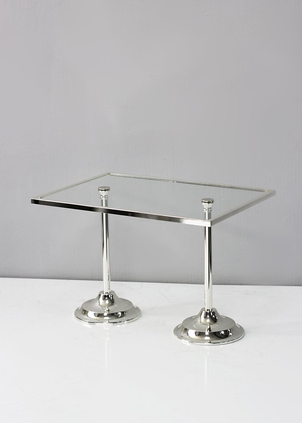 SUPORTE RETANGULAR BASE VIDRO DUPLO ALTO REF: L25004