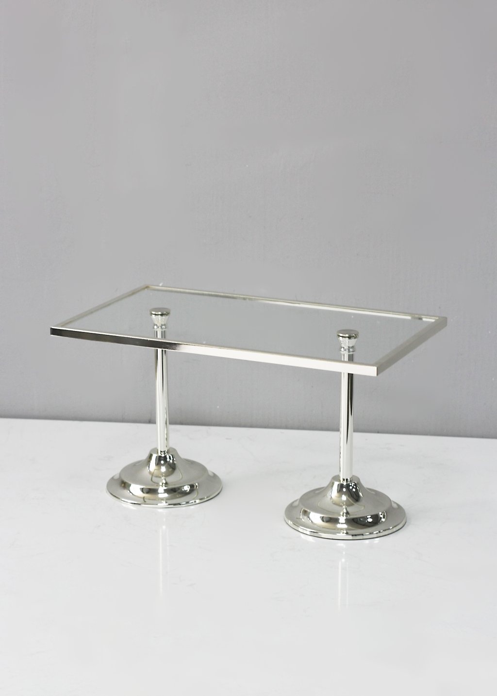 SUPORTE RETANGULAR BASE VIDRO DUPLO MEDIO REF: L25005