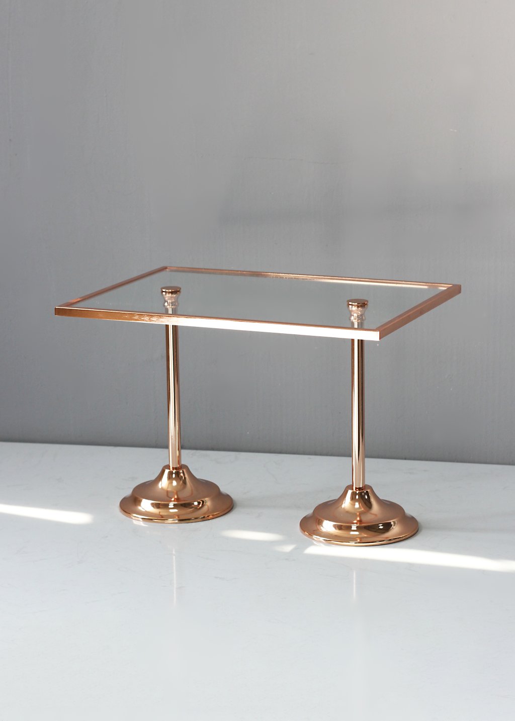 SUPORTE RETANGULAR BASE VIDRO DUPLO ALTO REF: L25007