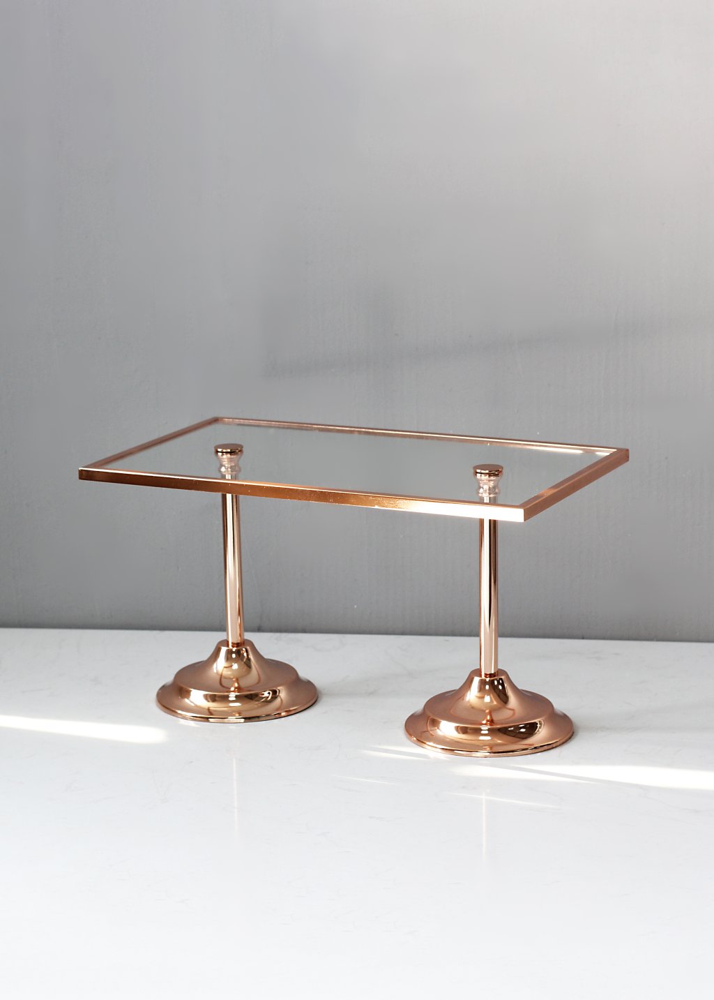 SUPORTE RETANGULAR BASE VIDRO DUPLO MEDIO REF: L25008