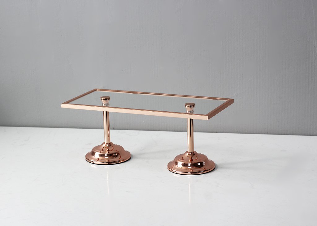 SUPORTE RETANGULAR BASE VIDRO DUPLO BAIXO REF: L25009