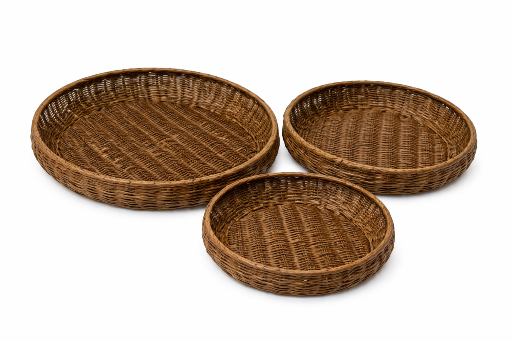 TRIO DE BANDEJAS HOTEL  RATTAN INSPIRED REF: 71222