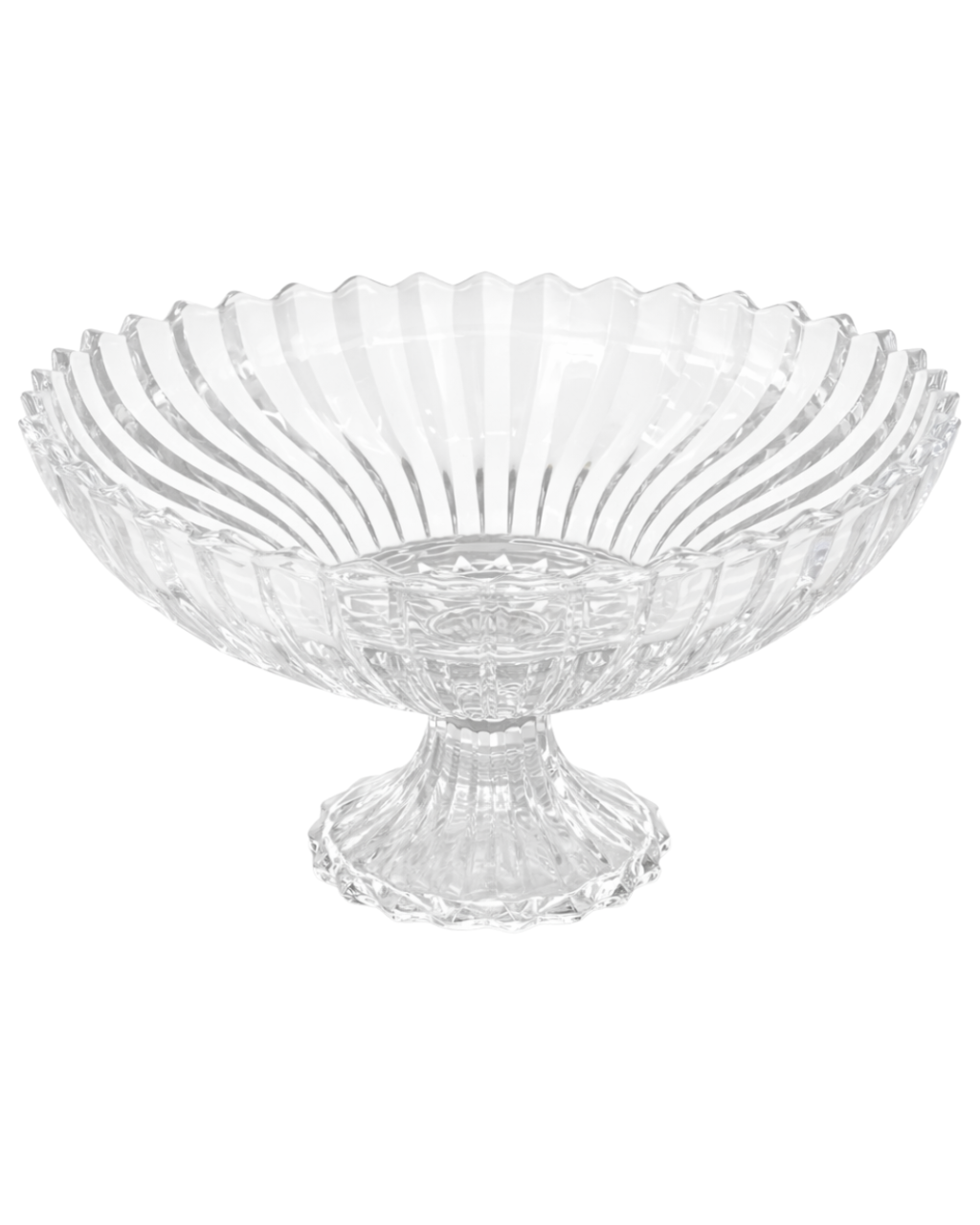 CENTRO DE MESA ALTO VIDRO  CANELADO REF: 71702