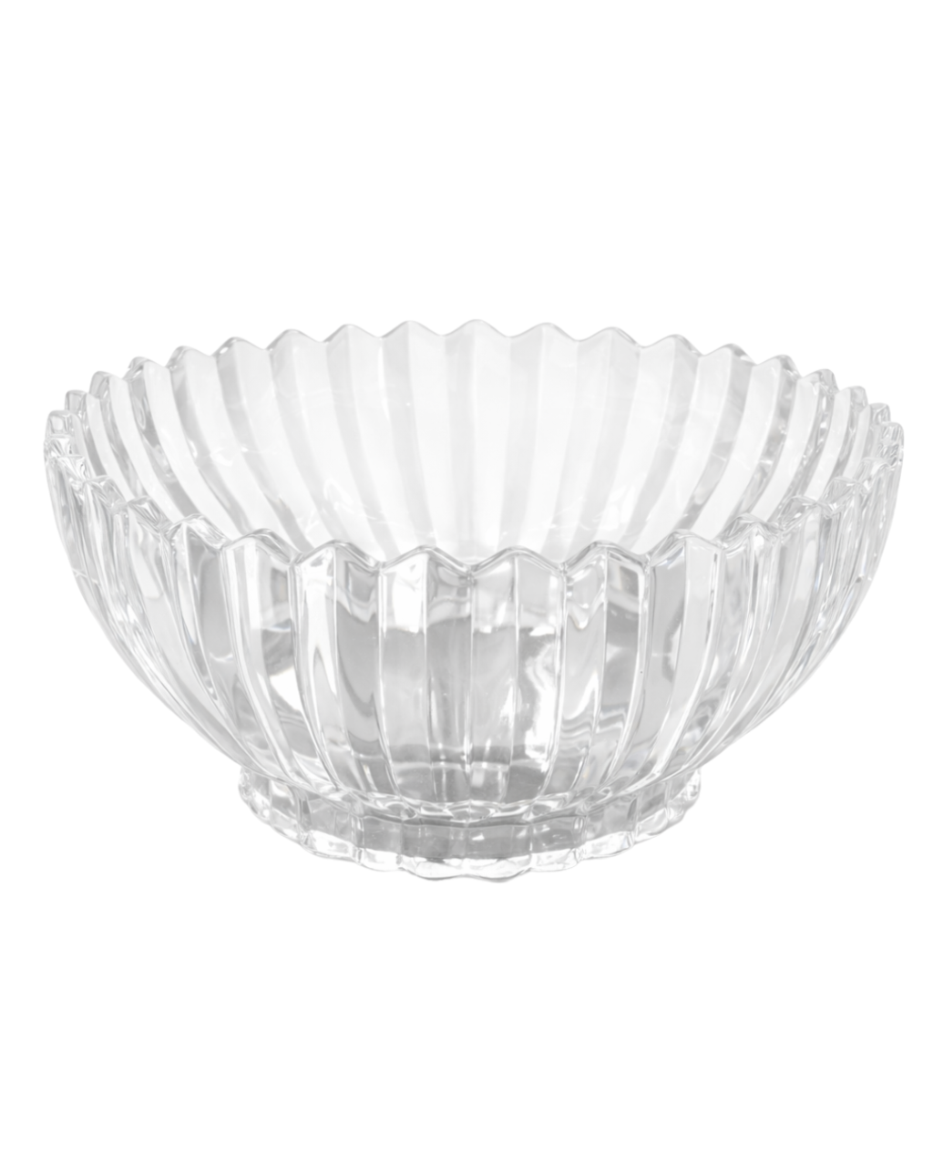 SALADEIRA REDONDA DE VIDRO  CANELADO REF: 71703