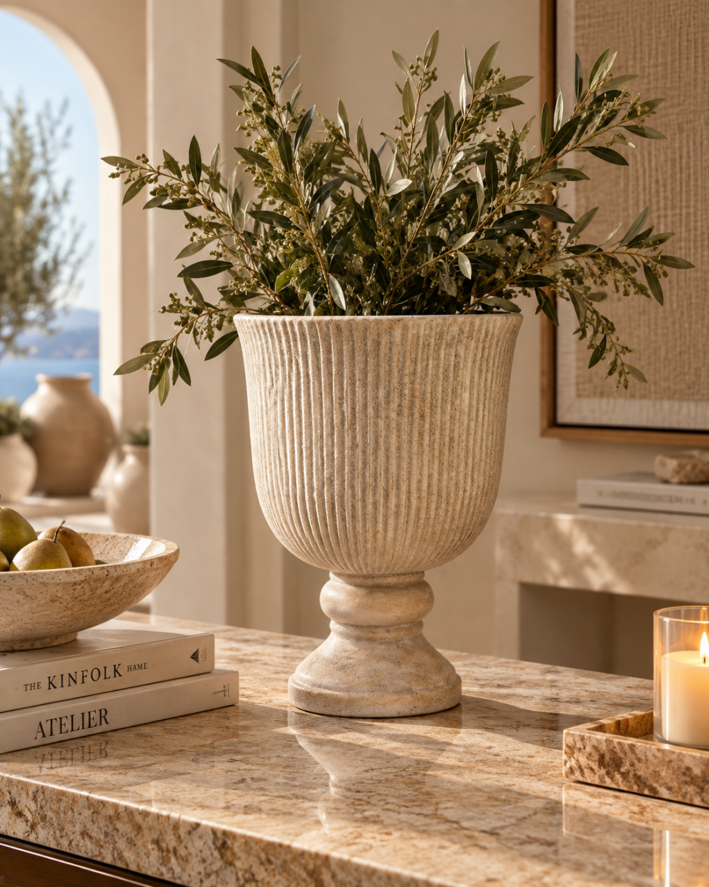 VASO CERAMICA MALORCA M REF: 71178