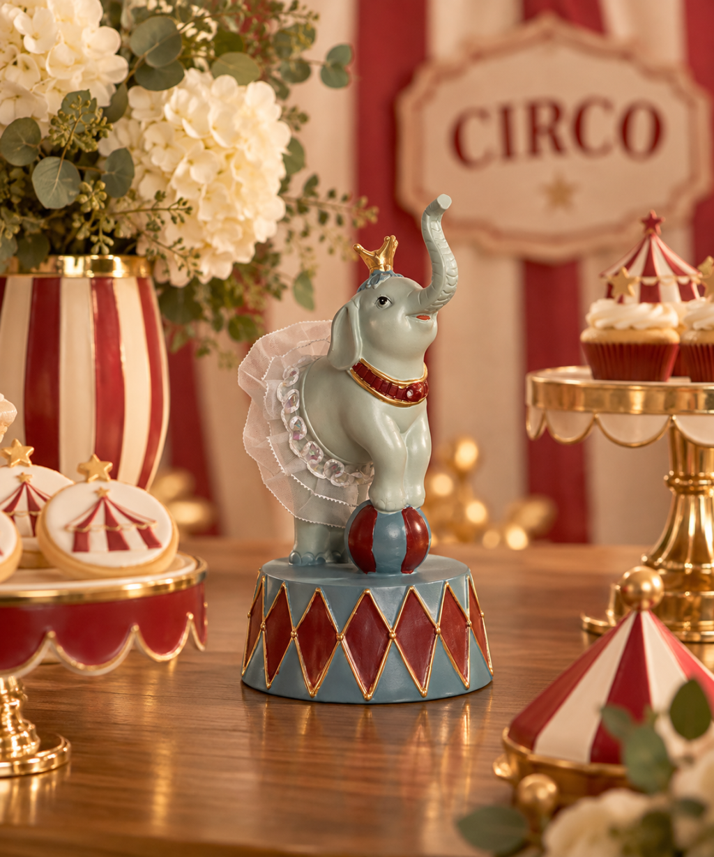 Elefante Femea Circus De Resina  Ref. 30422