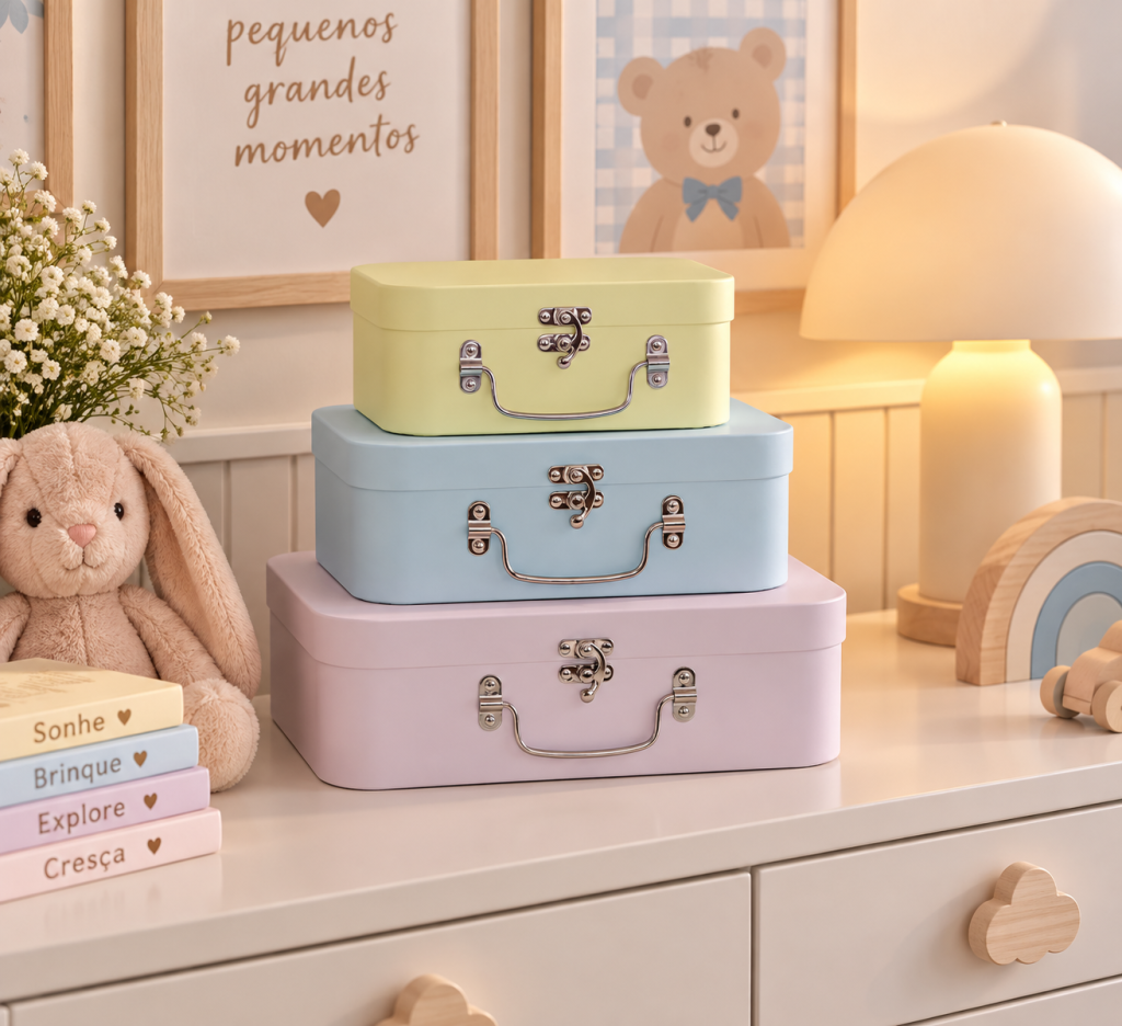 Kit 3Pc Maleta De Papel Candy Color Ref:84942