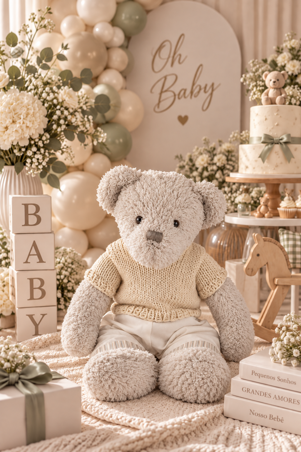 Urso Pelucia Tricot Ref:30545