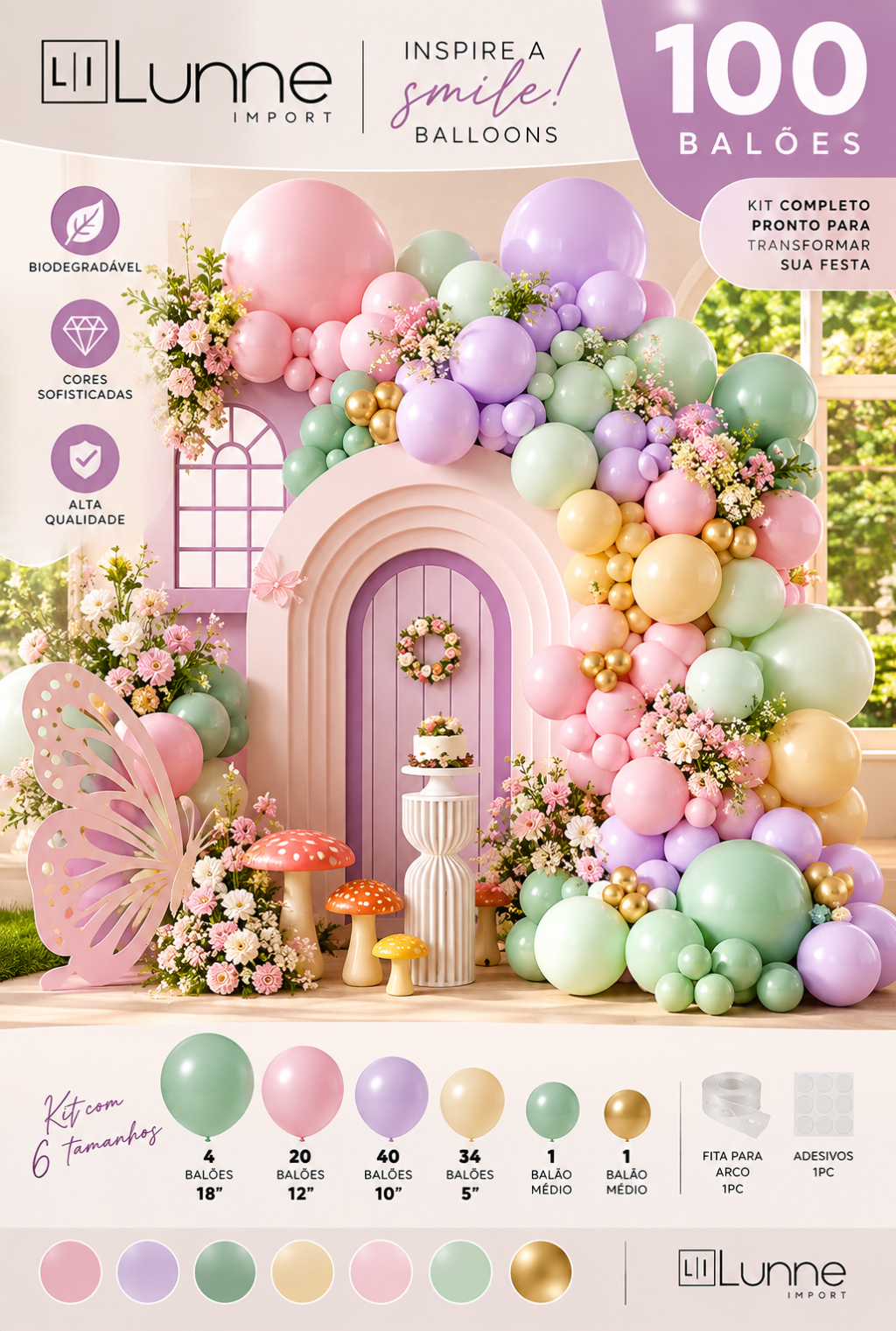 KIT 100 PCS BALÃO CANDY REF: 70009