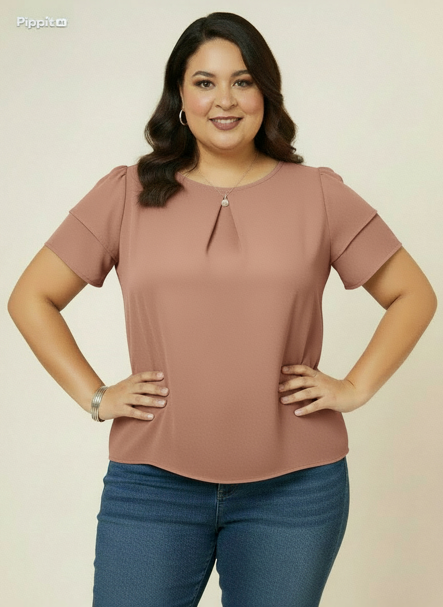Blusa Social em Crepinho PLUS SIZE
