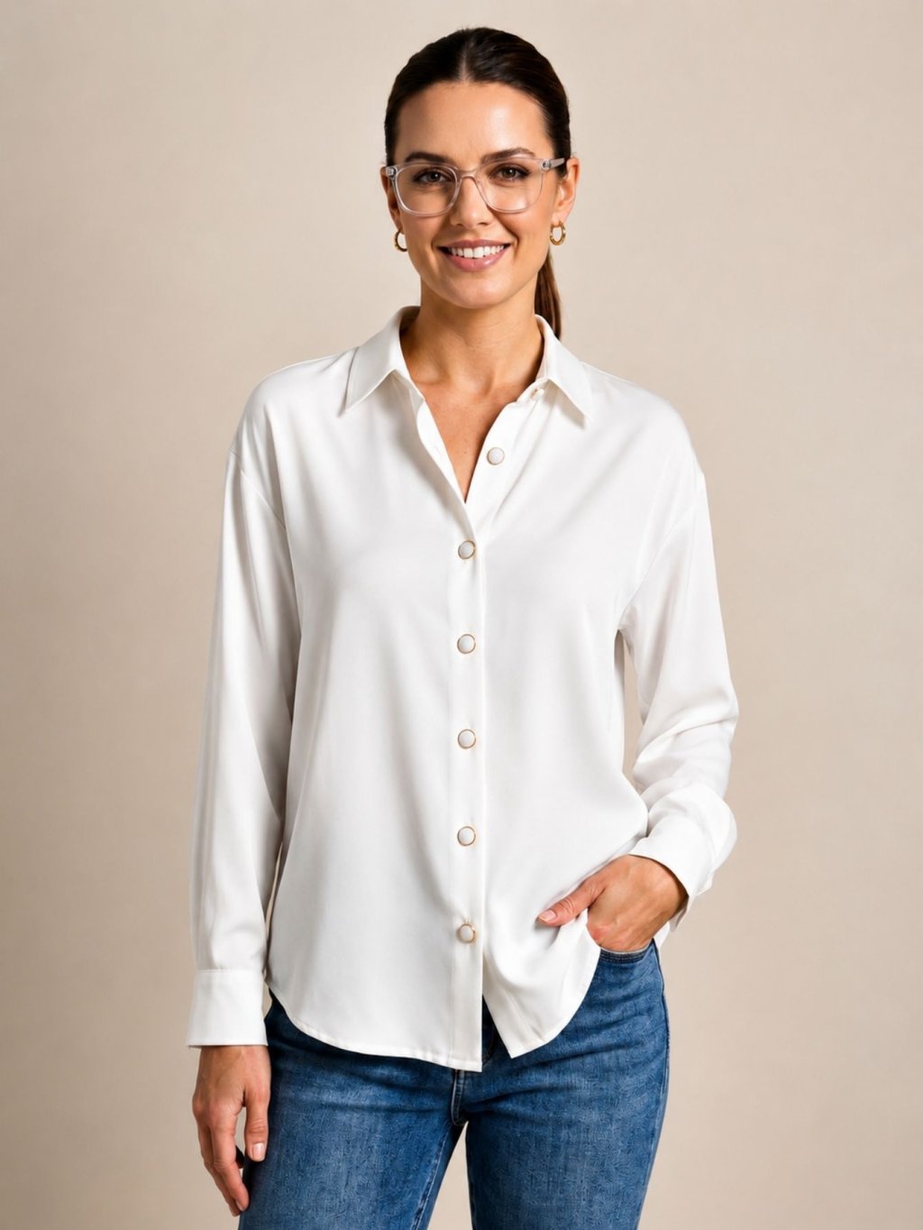Camisa Social em CREPINHO