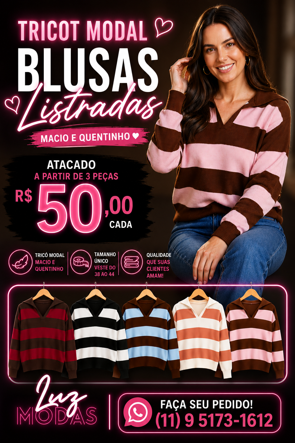 Blusa Listrada Zara em Modal