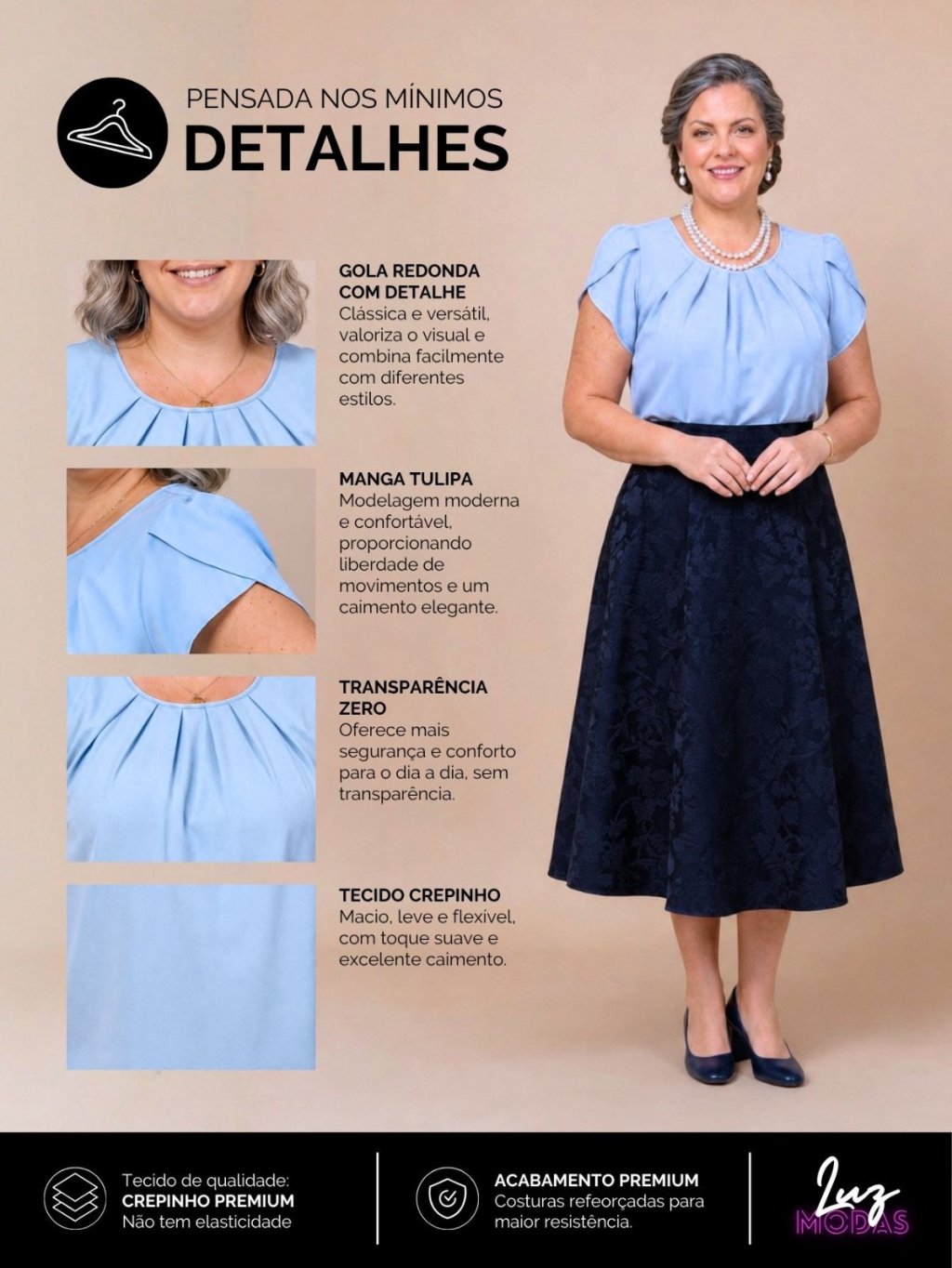 BLUSA PINZAS