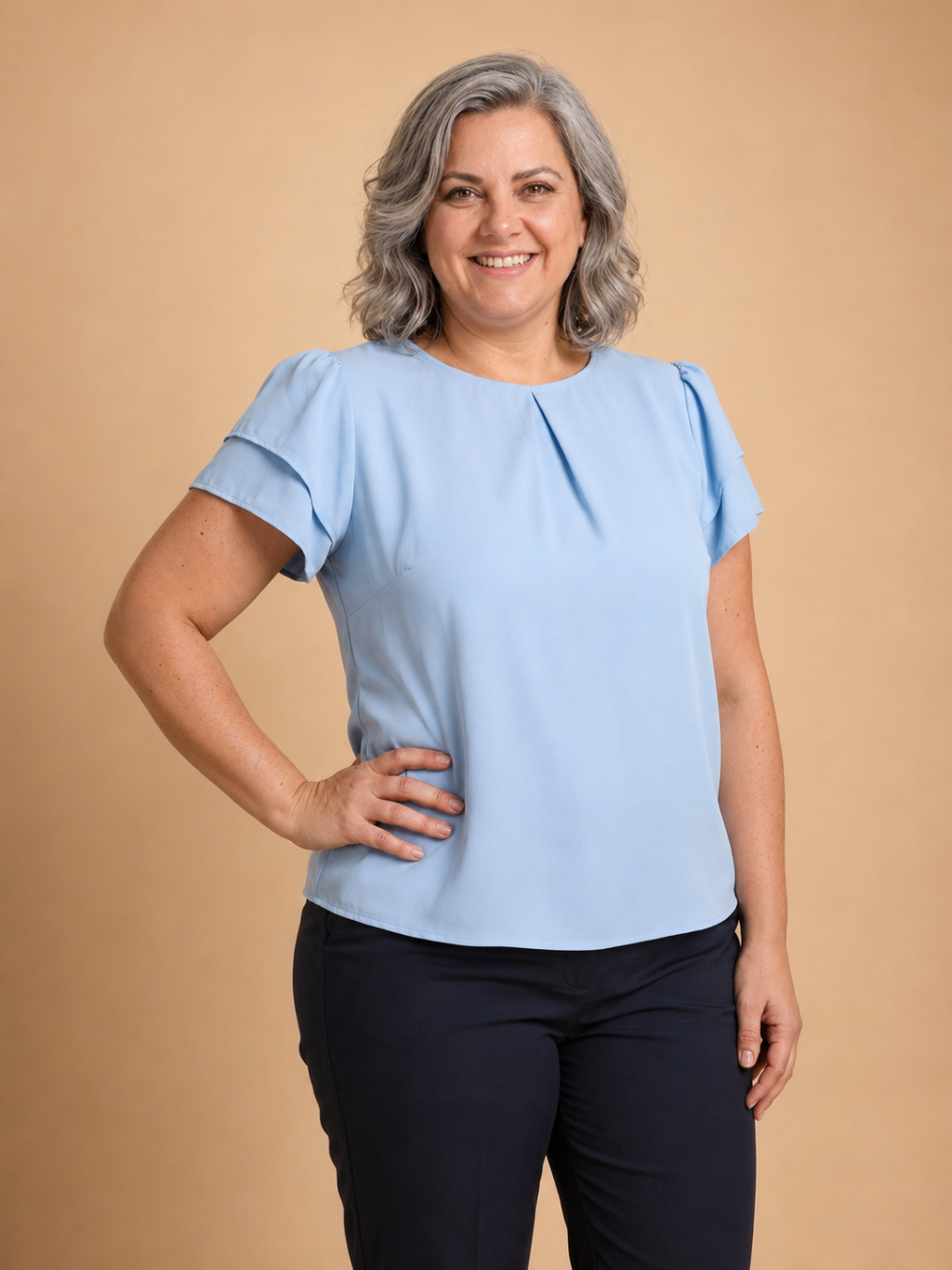 Blusa Social em Crepinho PLUS SIZE