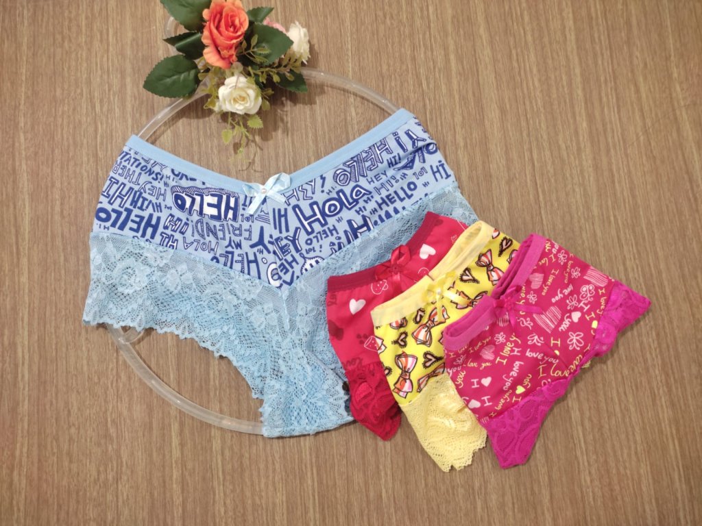 Calcinha Box C/Renda
